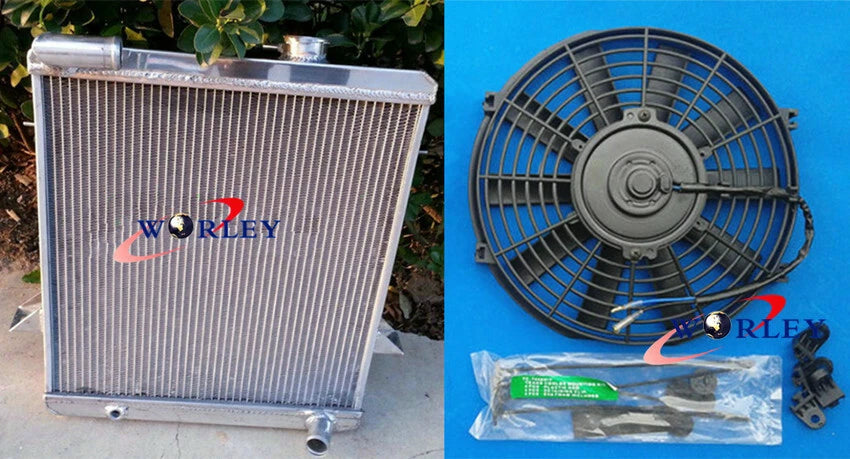 3-Core Aluminum Radiator with Fan for Triumph TR6 (1975–1976)