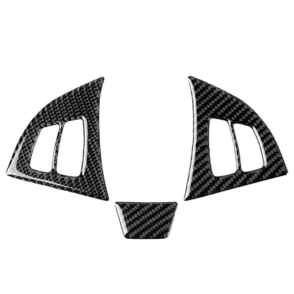 3 x Carbon Fiber Steering Wheel Cover Trim for BMW X5 X6 (2007-2013)