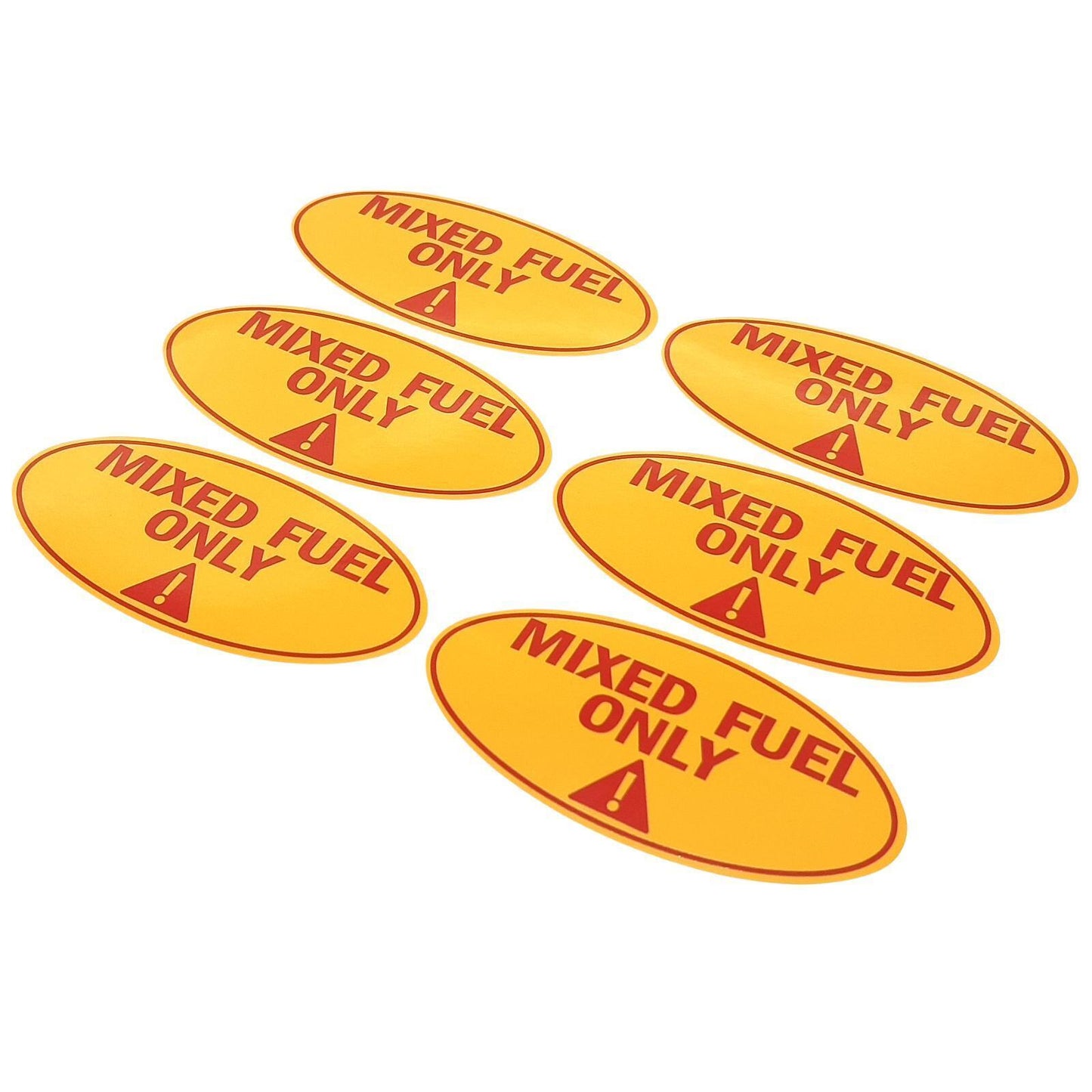 Set of 4 Mixed Fuel Only Stickers for Outdoor Power Equipment