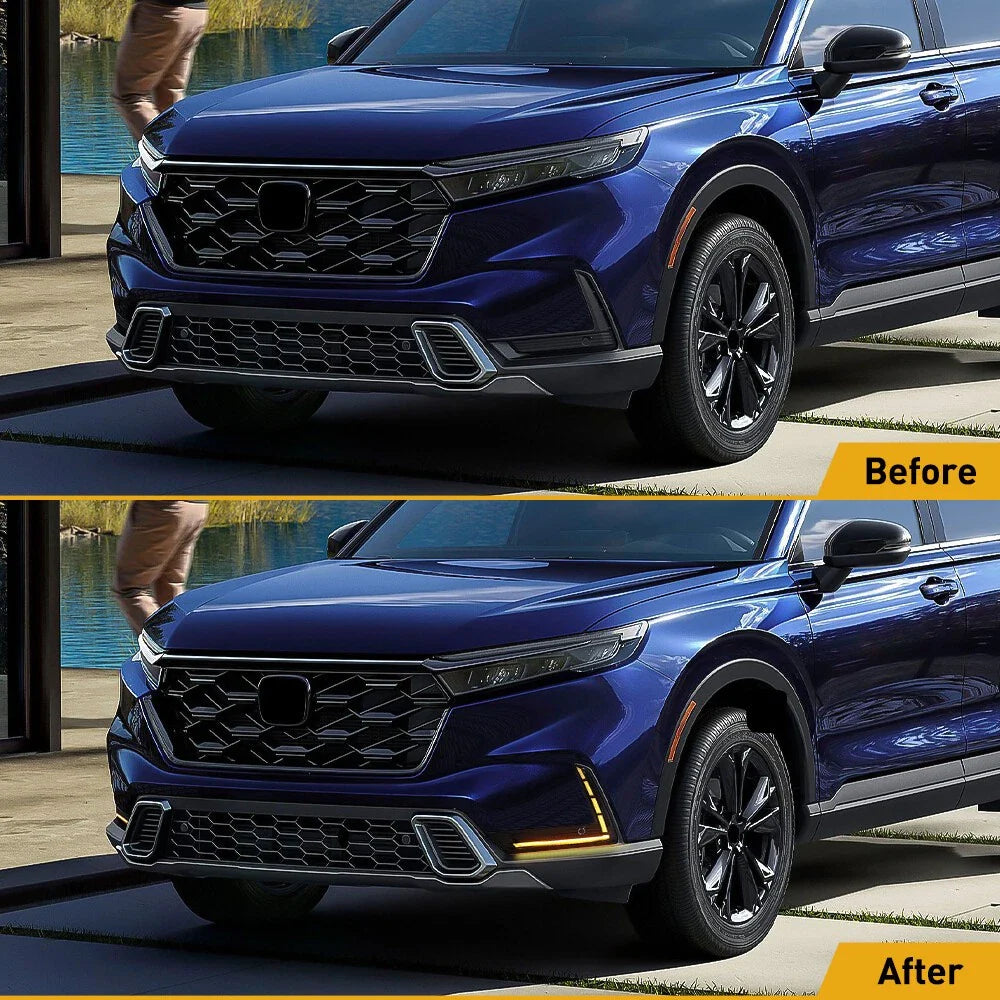 LED DRL Fog Lights for Honda CR-V (2017-2023)  Left + Right Daytime Lamps