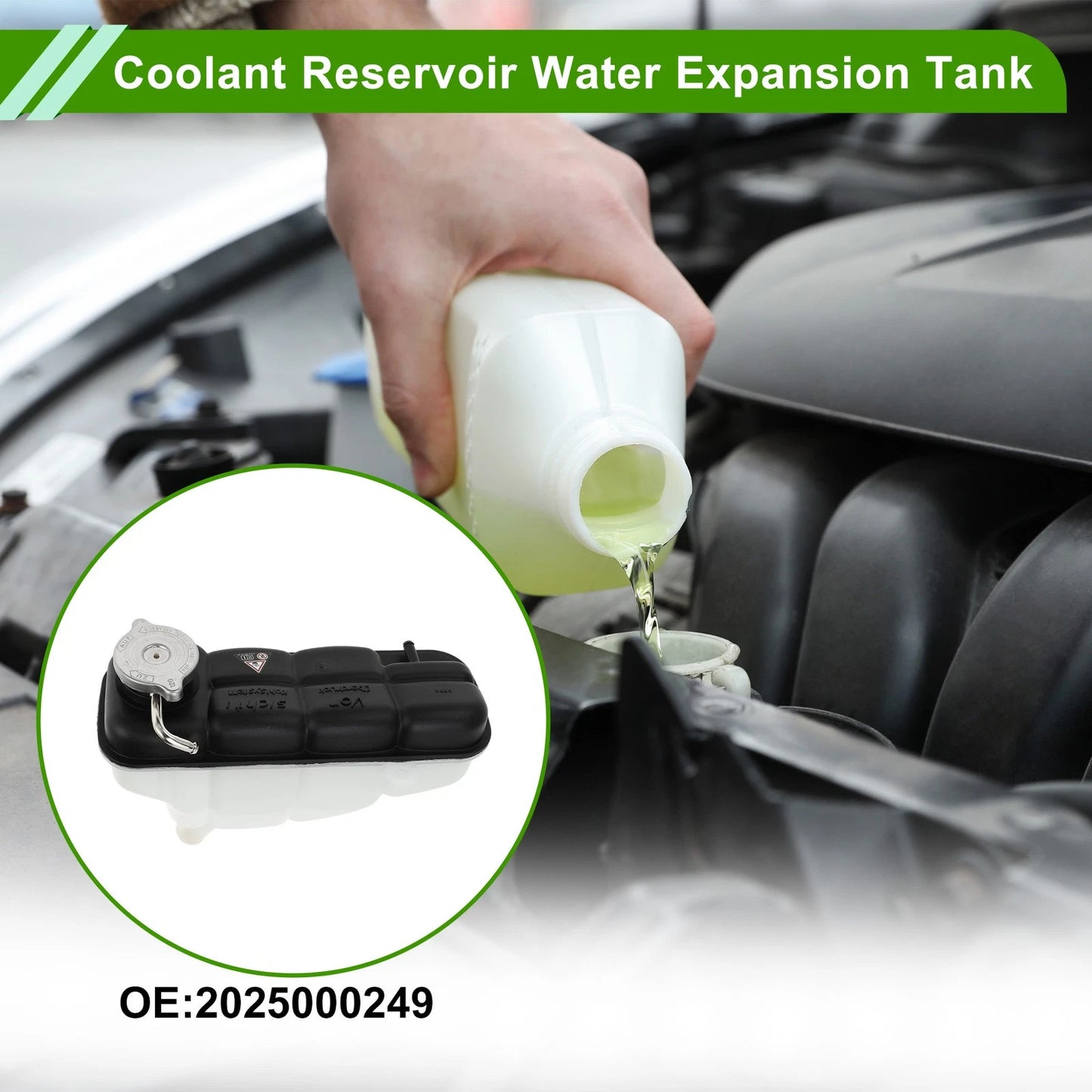 Coolant Expansion Overflow Tank No.2025000249 for Mercedes-Benz C230 (1994–1998)