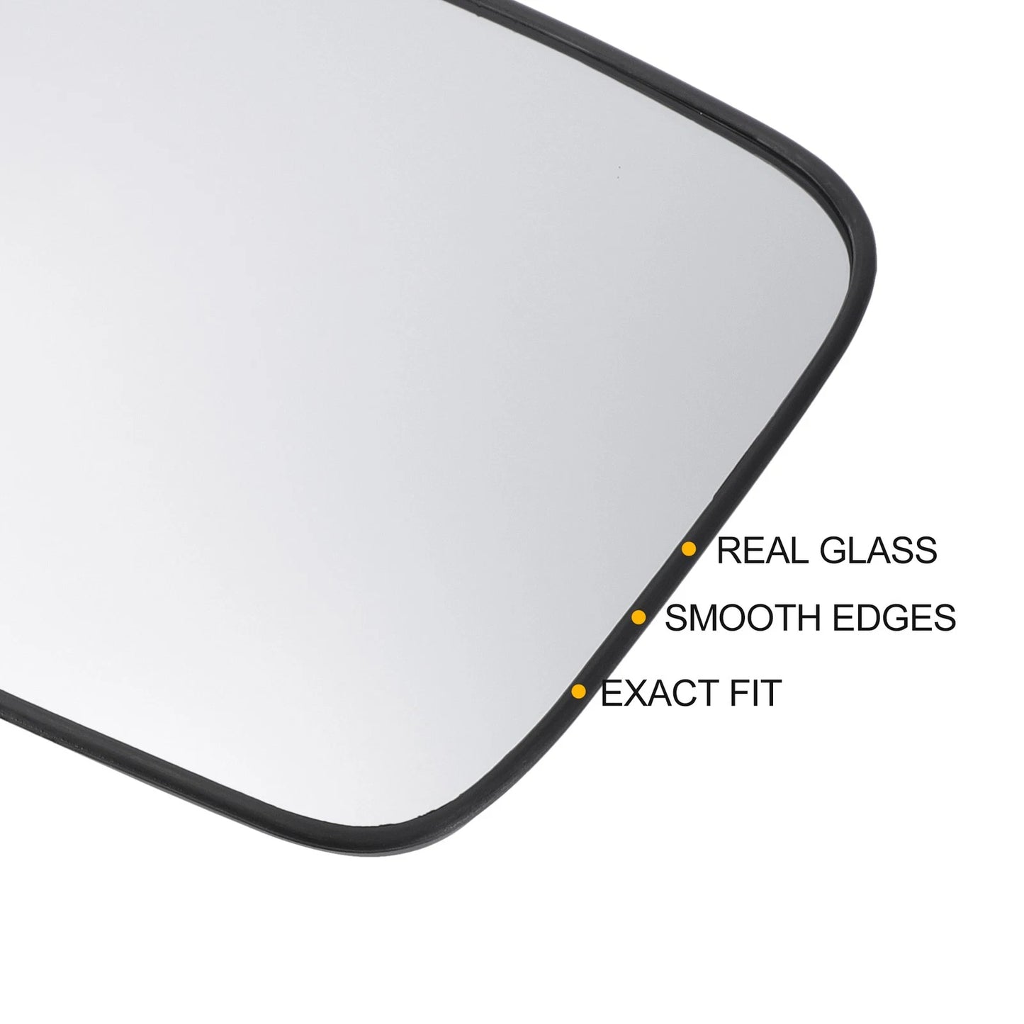 Heated Left Side White Mirror Glass for Hyundai Santa Fe (2007–2012)