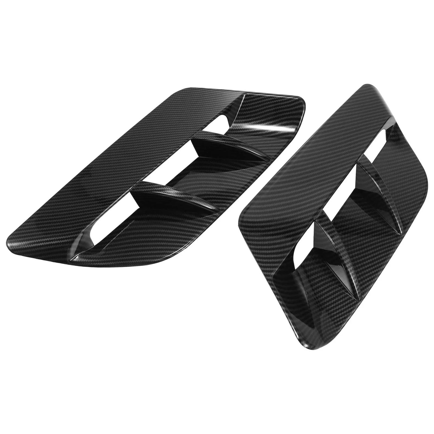 2 x Hood Air Vent Covers Carbon Fiber for Dodge Challenger (2015-2020)