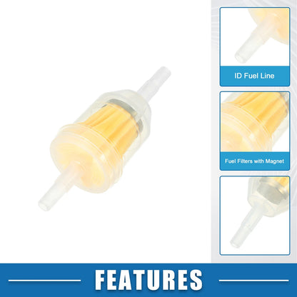 10pcs Inline Fuel Filters for Small Engines (Fits 1/4" or 5/16")