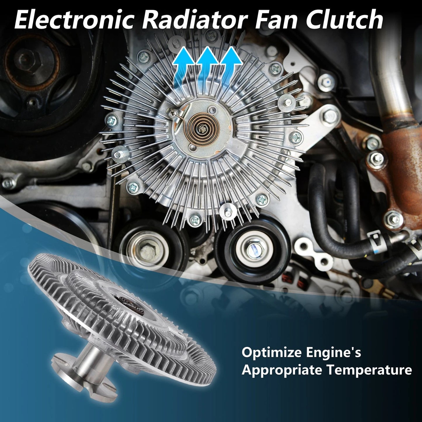 Engine Cooling Fan Clutch for Jeep Cherokee (1994–2000) No. 52079684/52028428