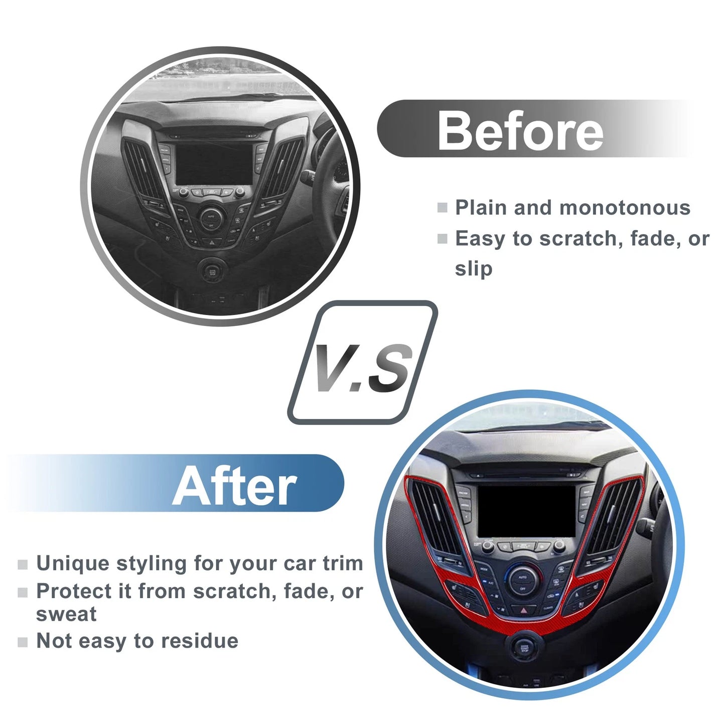 Air Condition Outlet Vent Trim Cover Frame for Hyundai Veloster (2012–2017)