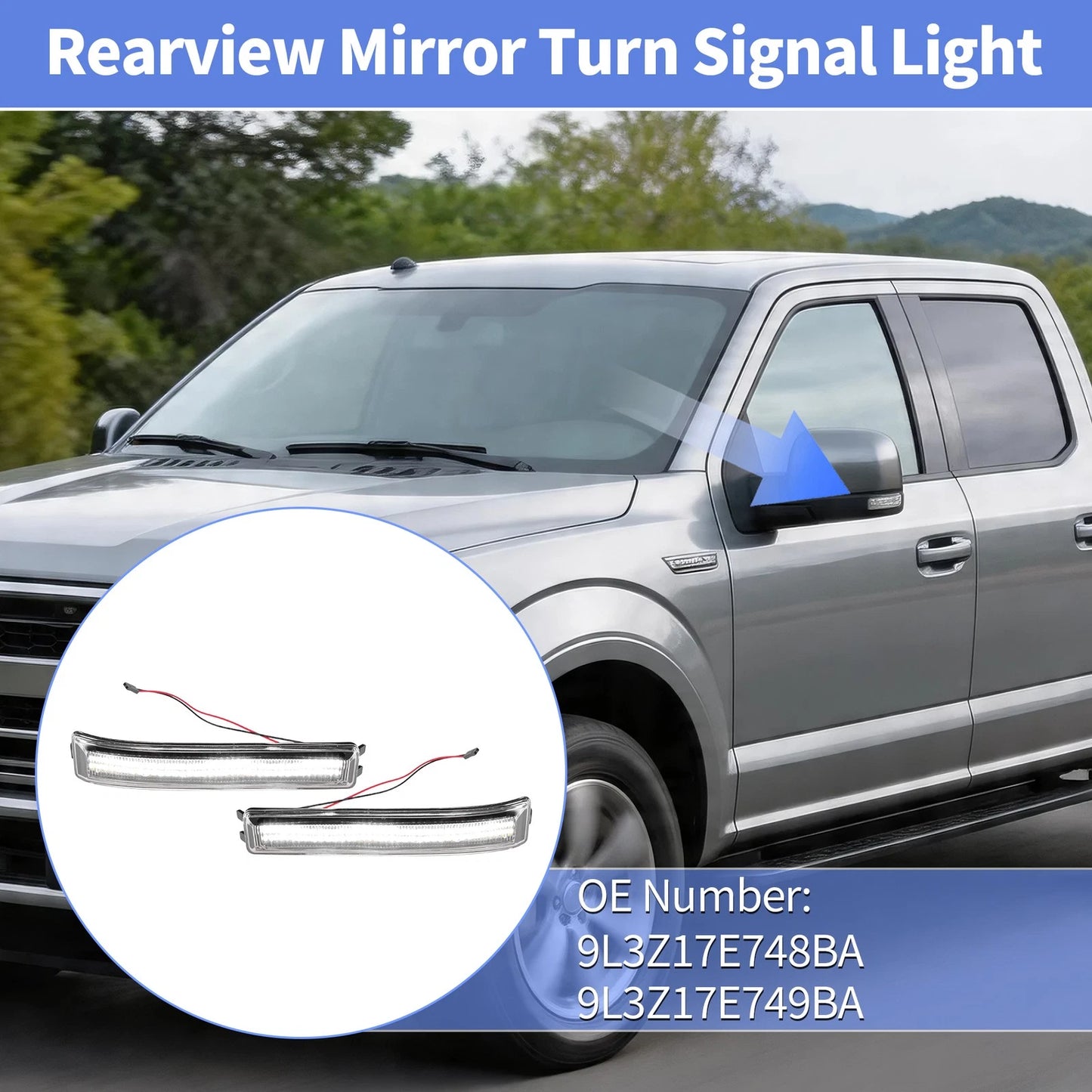 LED Mirror Turn Signal Light for Ford F-150 (2011–2015) No. 9L3Z17E748BA