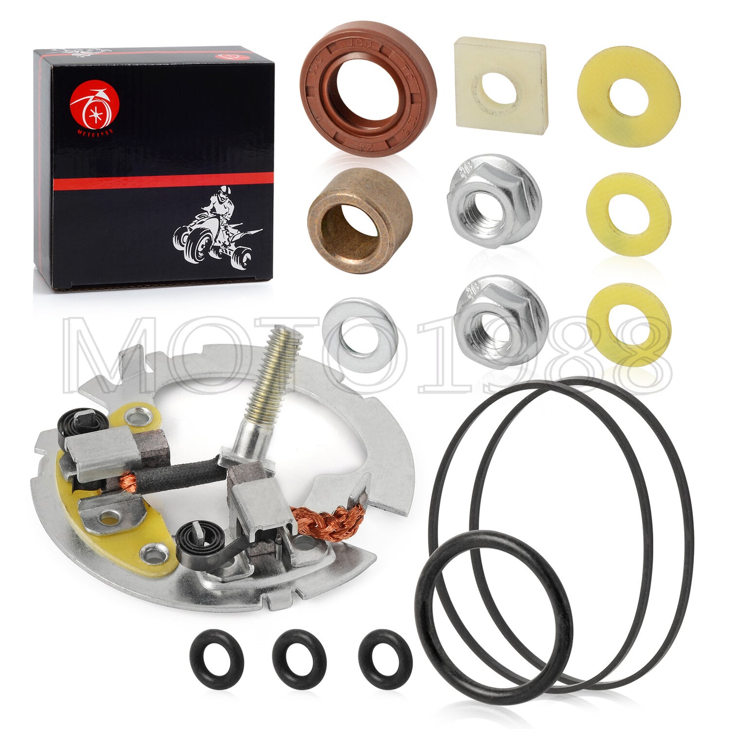 Starter Brush Holder Repair Kit for Honda Rancher TRX250 350 400 450 500 (2000–2023)