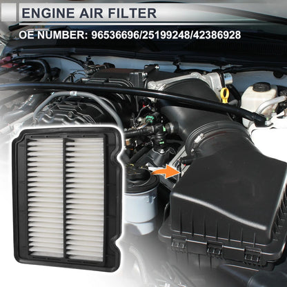 Car Engine Air Filter for Chevrolet Aveo 1.6L (2004-2011) - 1 x Filter