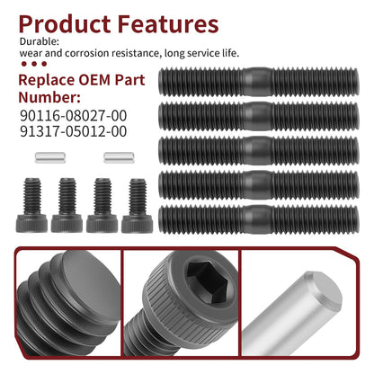 Cylinder Head Studs for Yamaha YZ125/YZ125X (2007–2022)