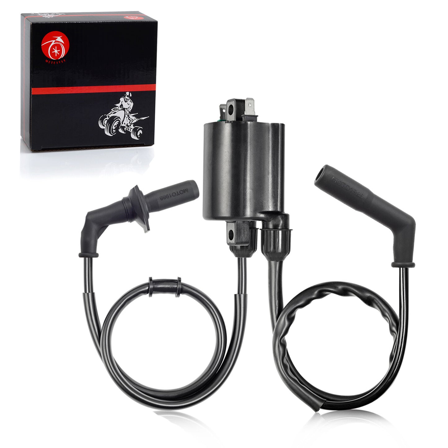2X Ignition Coil & Spark Plug Cap for Honda Shadow Spirit 1100 (1996–2007)