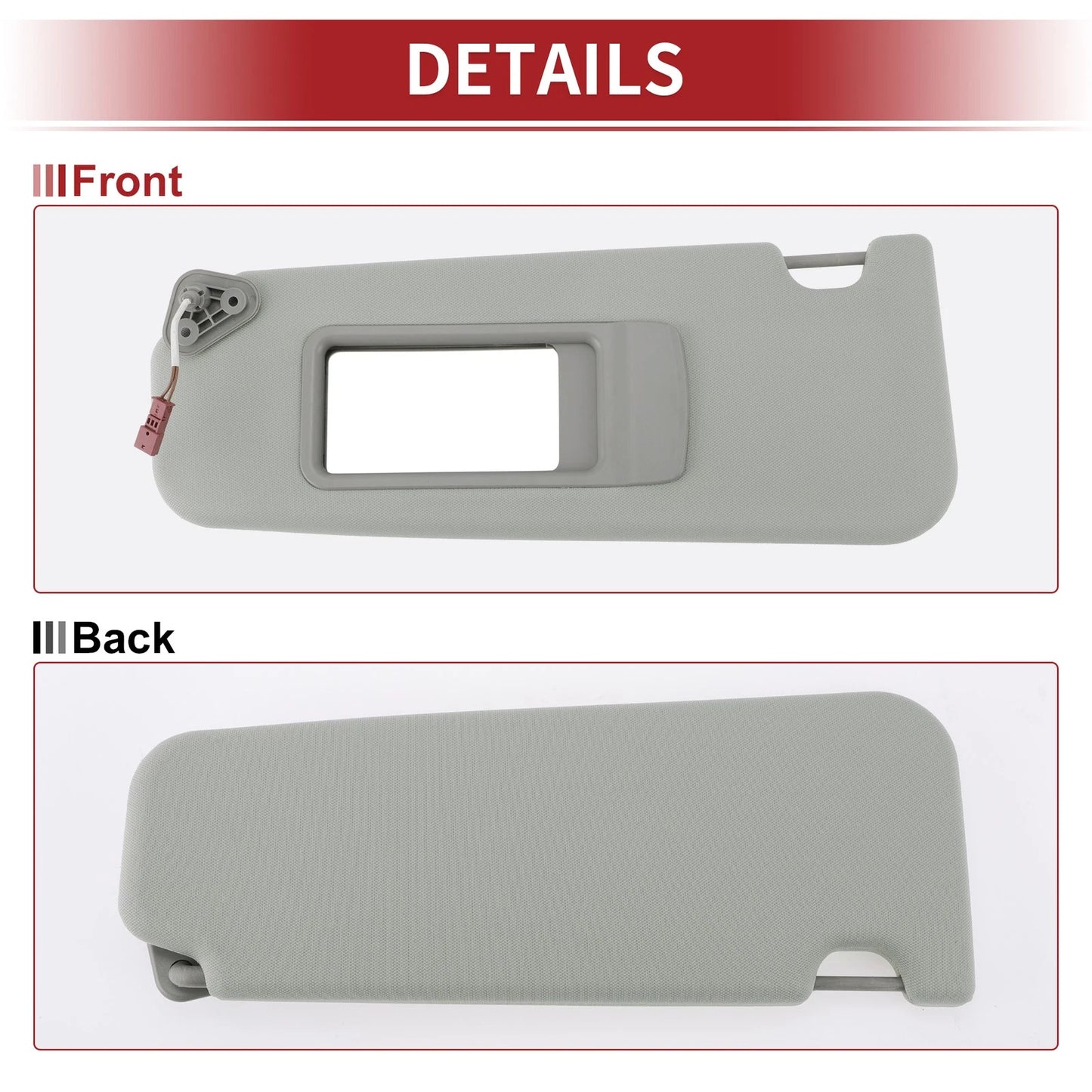 Left Sun Visor for BMW 3 Series E90 E91 (2005–2013) No. 51167252007