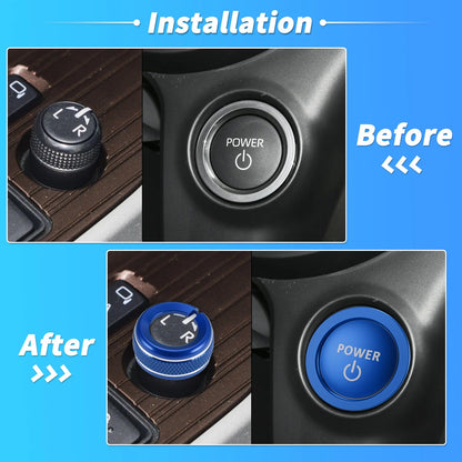 Volume Knob Cover Trim Ring   - Blue