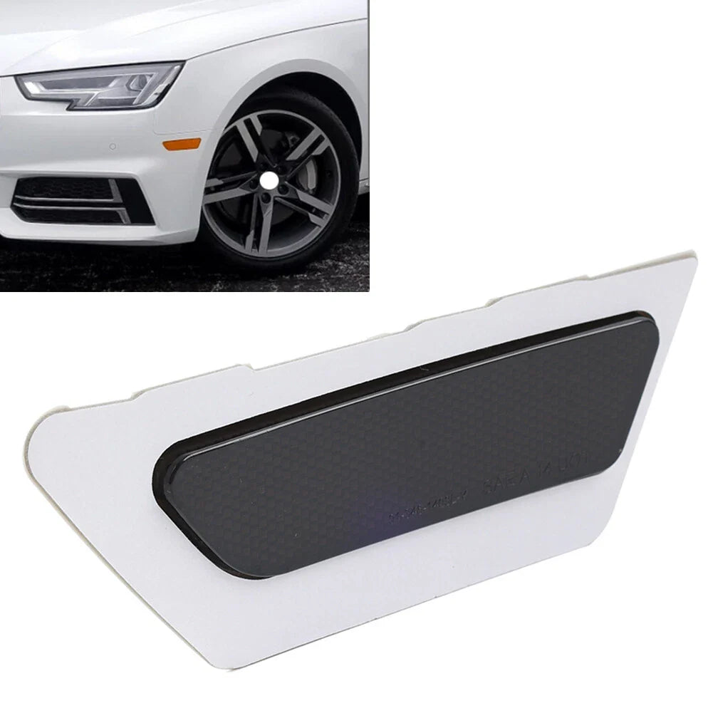 Front Bumper Reflector Side Marker Light Black for Audi A4 (2017-2019)