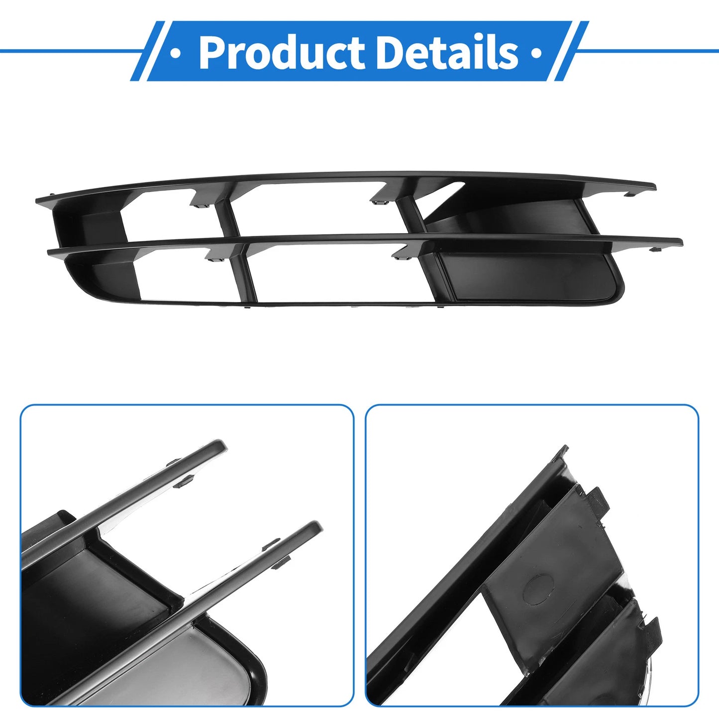 1pc Fog Light Grill for Audi Q7 (2007–2009) No. 4L0807682 ABS Black