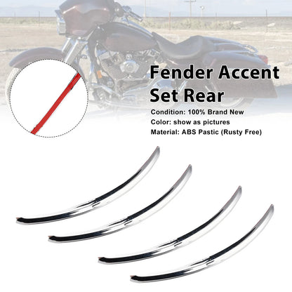 Chrome Rear Fender Accessory Kit for FLHX Street Glide (2006–2013)