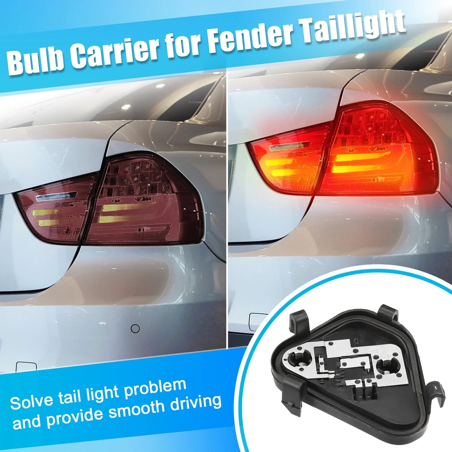 1 Set Rear Left Tail Light Lamp Rear Panel Bulb Socket Plug for BMW