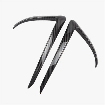 Carbon Fiber Front Fog Light Lamp Eyebrow Cover Trim for Tesla Model 3 (2017–2019)