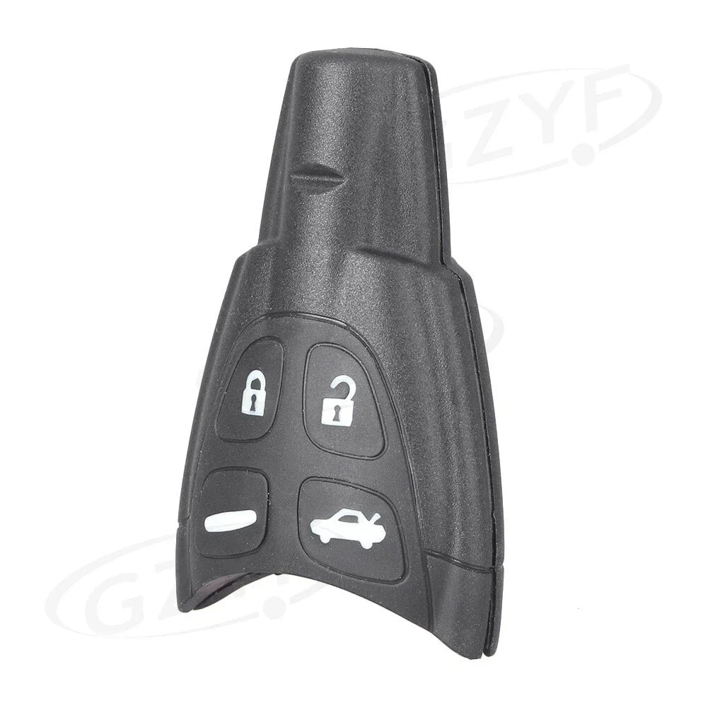 4 x Key Shell Fob Cover for Saab 9-3 Sport Car (2003-2011) Black