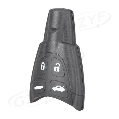 4 x Key Shell Fob Cover for Saab 9-3 Sport Car (2003-2011) Black