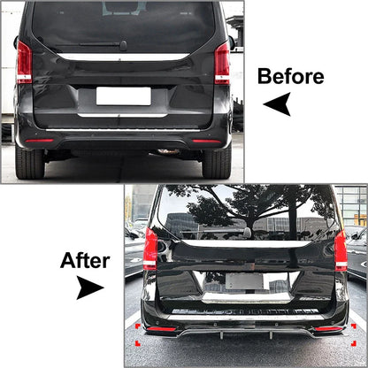 Rear Bumper Splitter Spoiler Lip for Mercedes V Class V260 W447 (2018-2023)