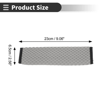 Set of 2 Gray Seat Belt Cover Pads for Universal Fit (23cm)