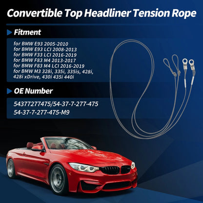 Tension Rope for BMW E93 F33 F83 M4 M3 (No.54377277475)