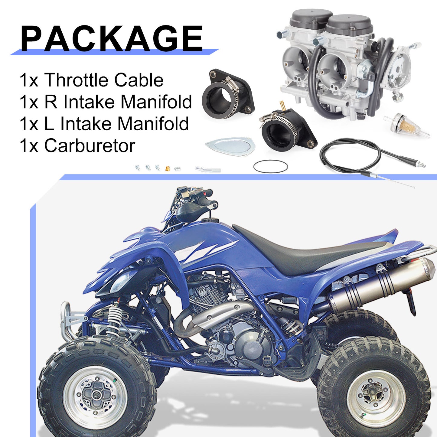 Carburetor with Boots for Yamaha Raptor 660R (2001–2005)