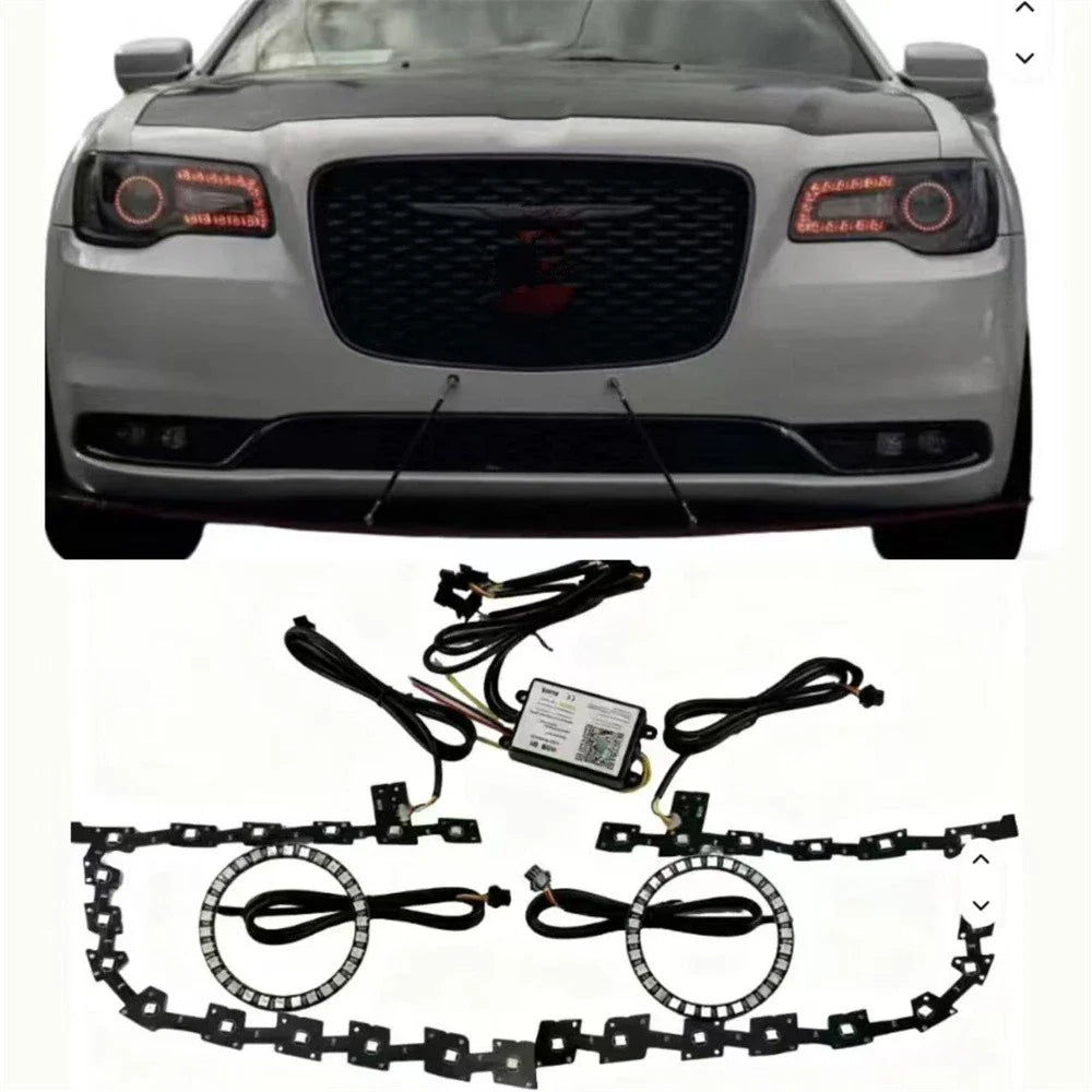 Multicolor LED DRL Boards with Halo Rings for Chrysler 300C (2011-2020)