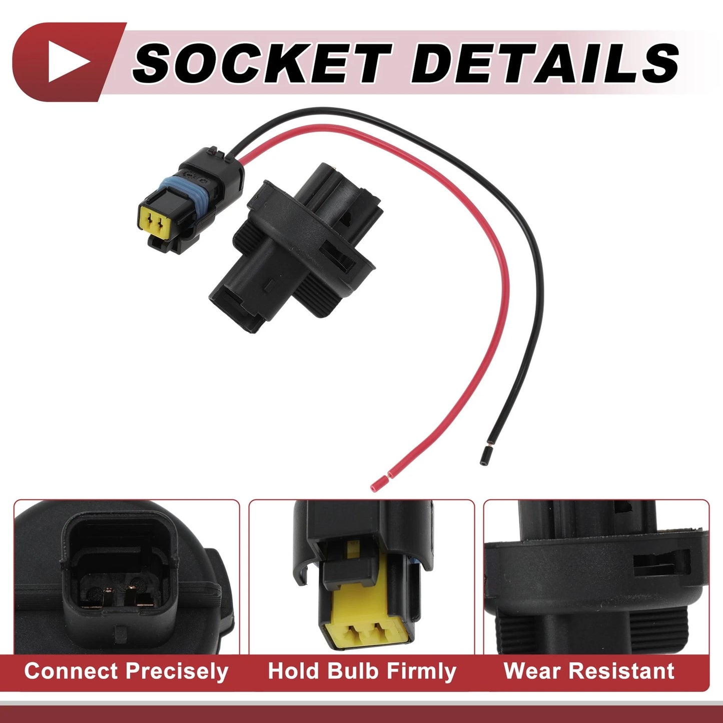 Set of 2 Rear Fog Light Socket Wiring for Ford Ecosport MK2 (2008–2012) No.1490626