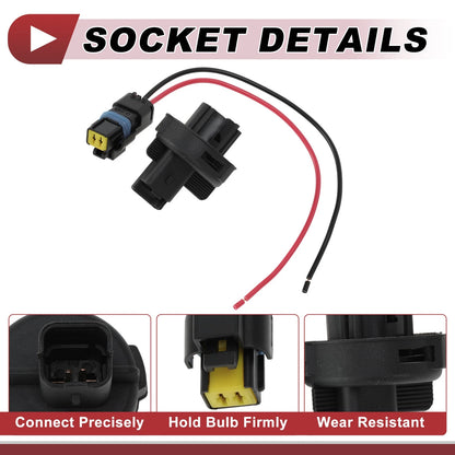 Set of 2 Rear Fog Light Socket Wiring for Ford Ecosport MK2 (2008–2012) No.1490626