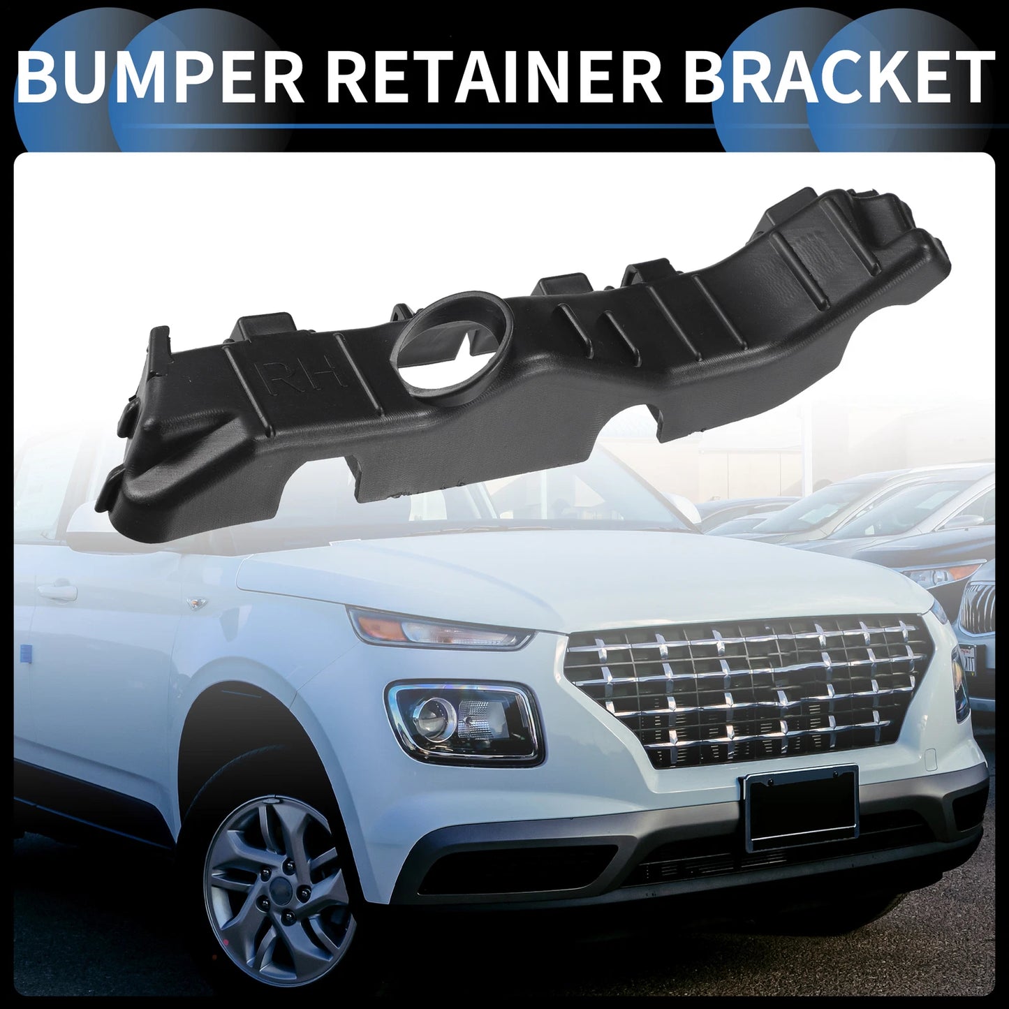 1pc Right Front Bumper Retainer Bracket No. 86552K2000 for Hyundai Venue (2020–2023)