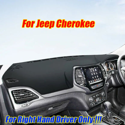RHD Leather Dashboard Cover Pad Mat for Jeep Cherokee (2014–2022)