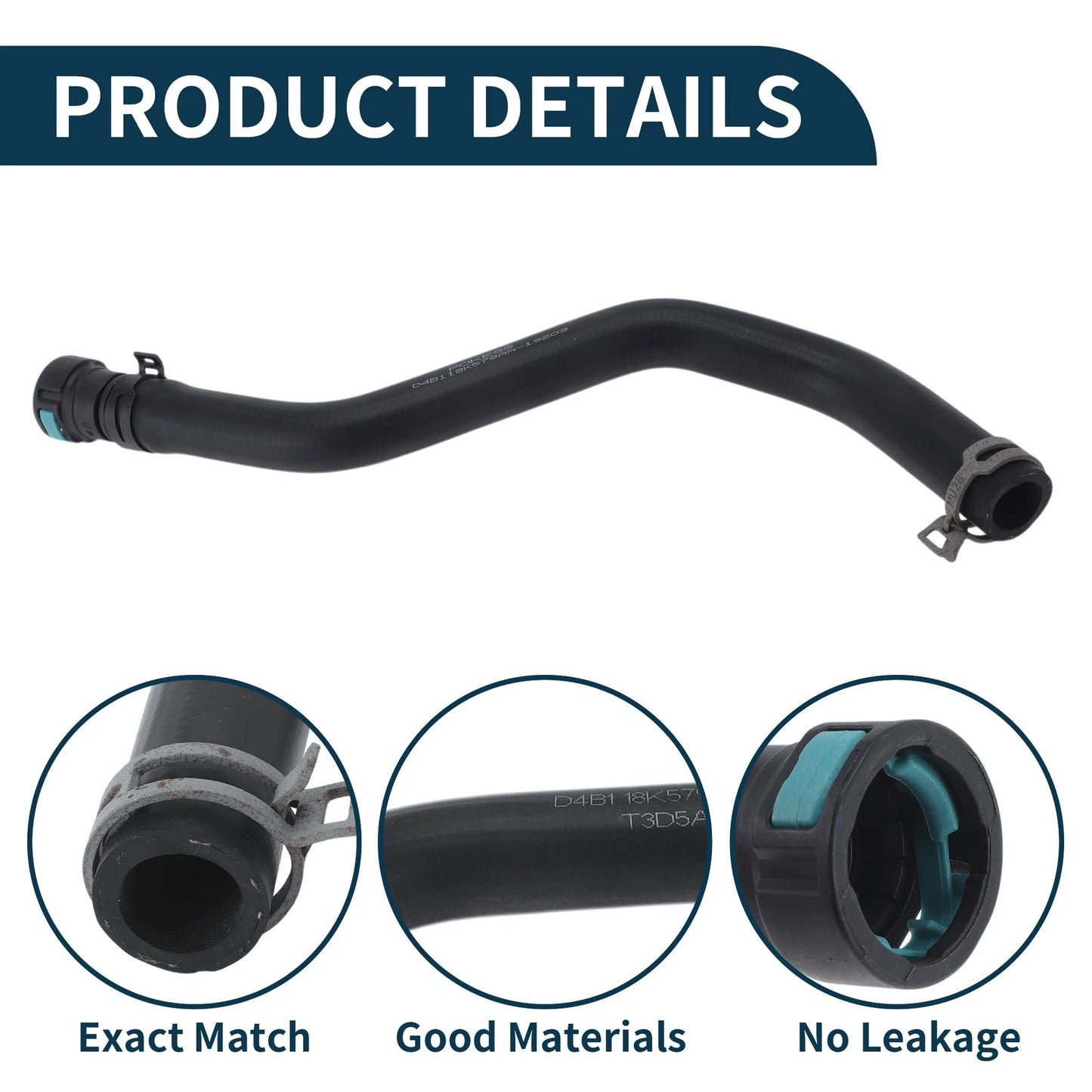 Radiator Hose No.D4B118K579AA for Ford EcoSport (2013–2023) Rubber