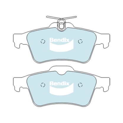 Set of 4 Bendix Rear Disc Brake Pads for Mazda 3 (2004–2014)