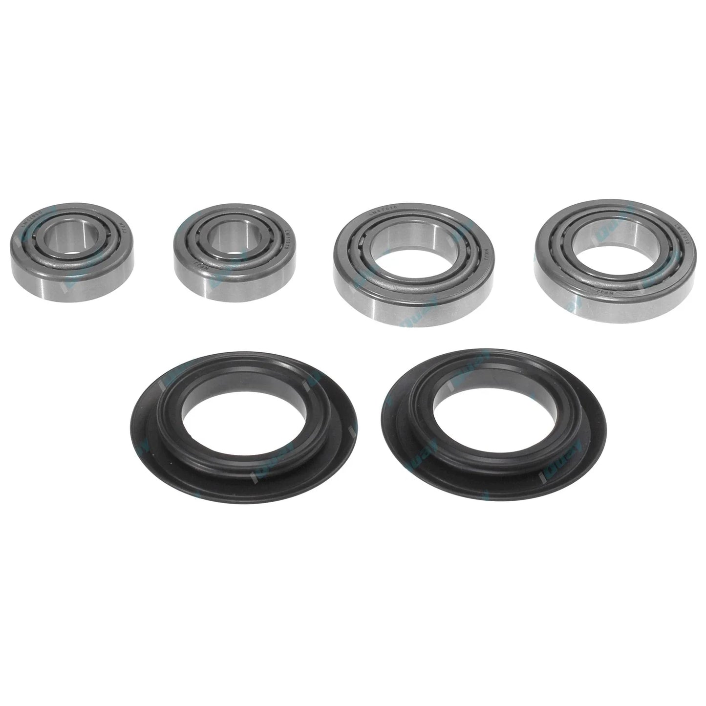 2 x Front Inner + Outer Wheel Bearing + Cone + Seal Kit Set