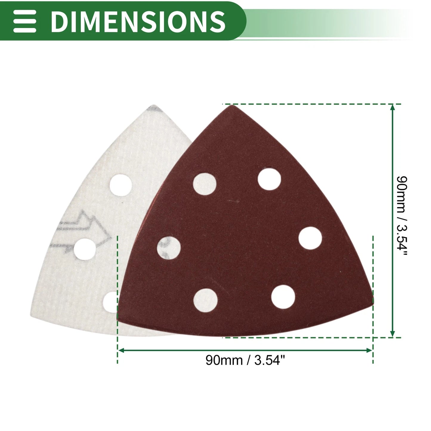 Set of 80 Mouse Sander Sandpaper Pads 90x90mm 320 Grit