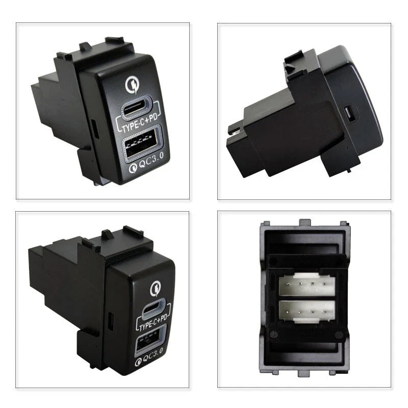 USB QC3.0 Charger PD for Nissan Altima Sentra X-trail Pathfinder Frontier Rogue