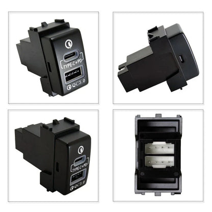 USB QC3.0 Charger PD for Nissan Altima Sentra X-trail Pathfinder Frontier Rogue