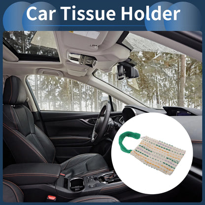 Car Tissue Holder for Universal Fit (10.24"x6.69"x1.18", Green)