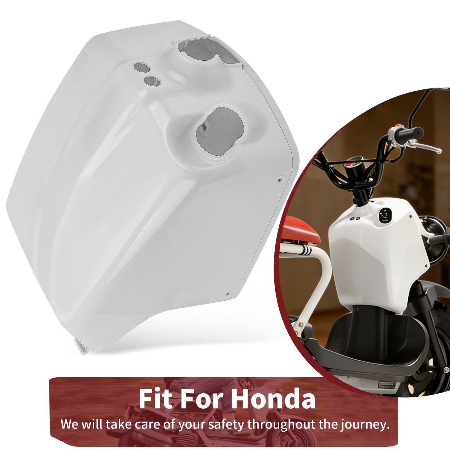 Set of 2 White Front Cover Plates for Honda Ruckus 50 (2003–2024)
