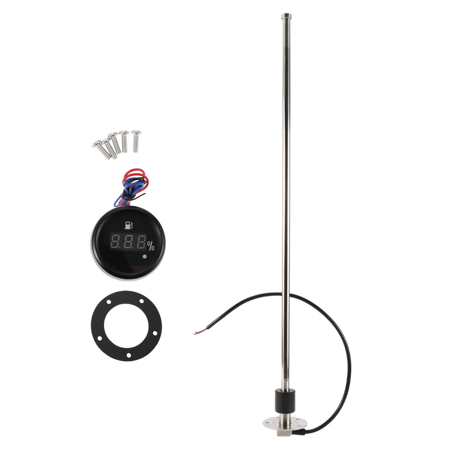 Fuel Sending Unit and Gauge Kit 0-190 Ohm 660mm for Boat Car (0-190)
