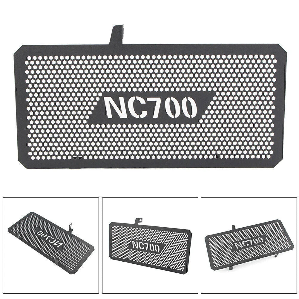 Black Front Radiator Engine Cooler Grill Cover for Honda NC700X NC700S (2012-2018)