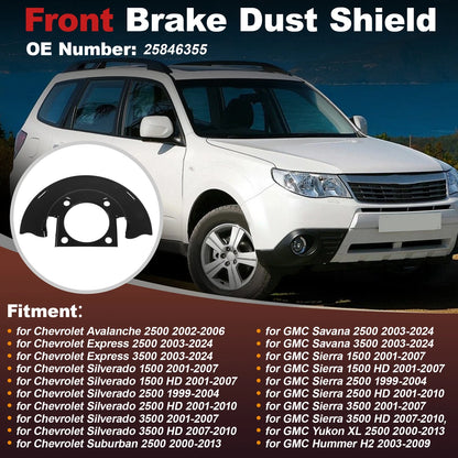 Brake Dust Shield for Chevrolet Express 2500 3500 (2003–2024) No.25846355
