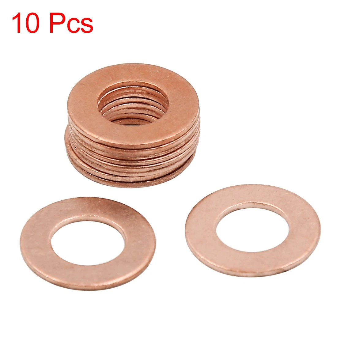 10pcs 10mm Inner Dia Copper Washers for Automotive Applications