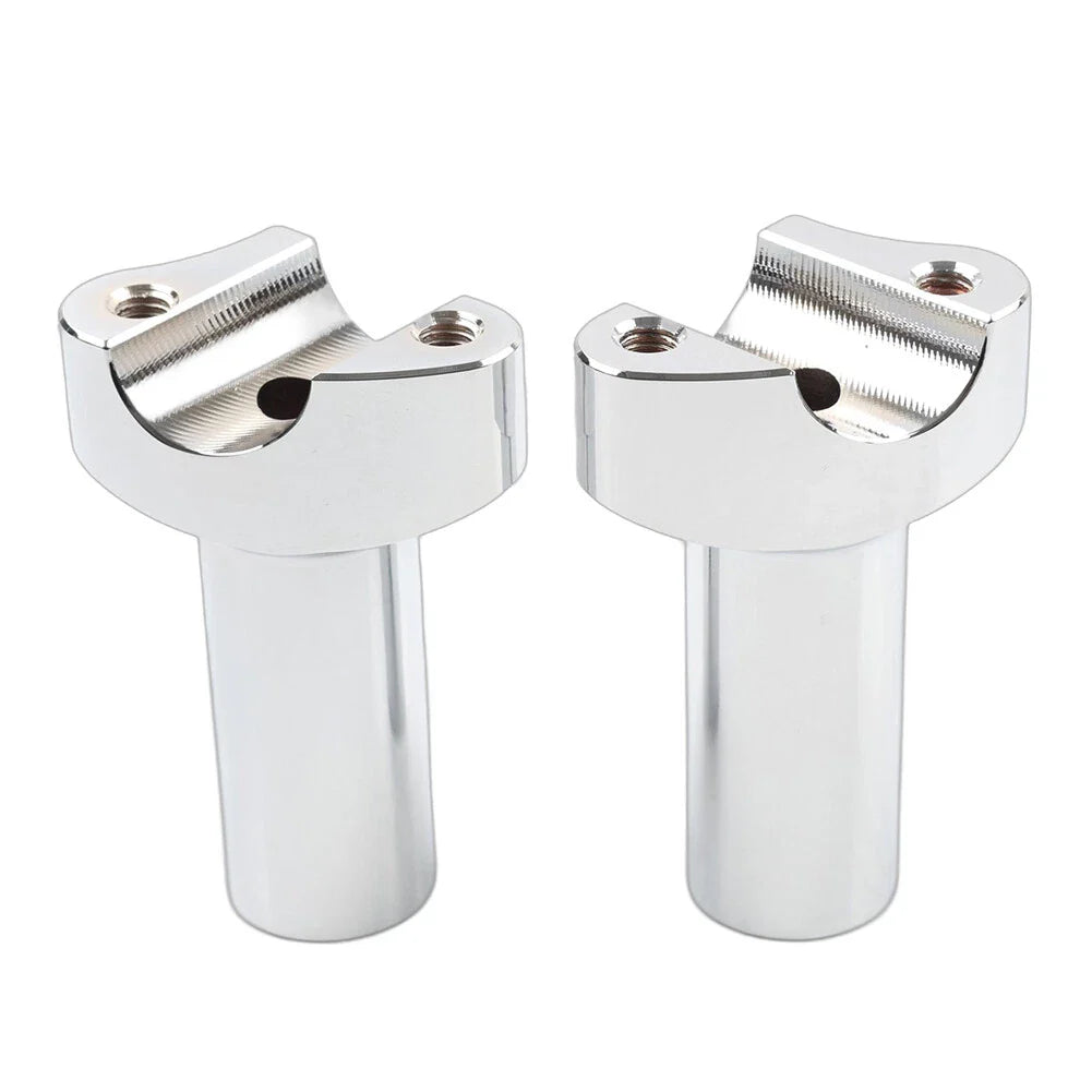 3.5" Chrome Straight Handlebar Risers for Harley Dyna Sportster Softail