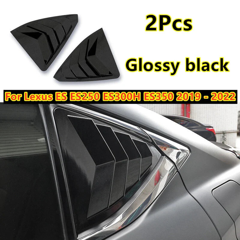 Glossy Black Side Window Louver Trim Cover for Lexus ES (2019–2022)