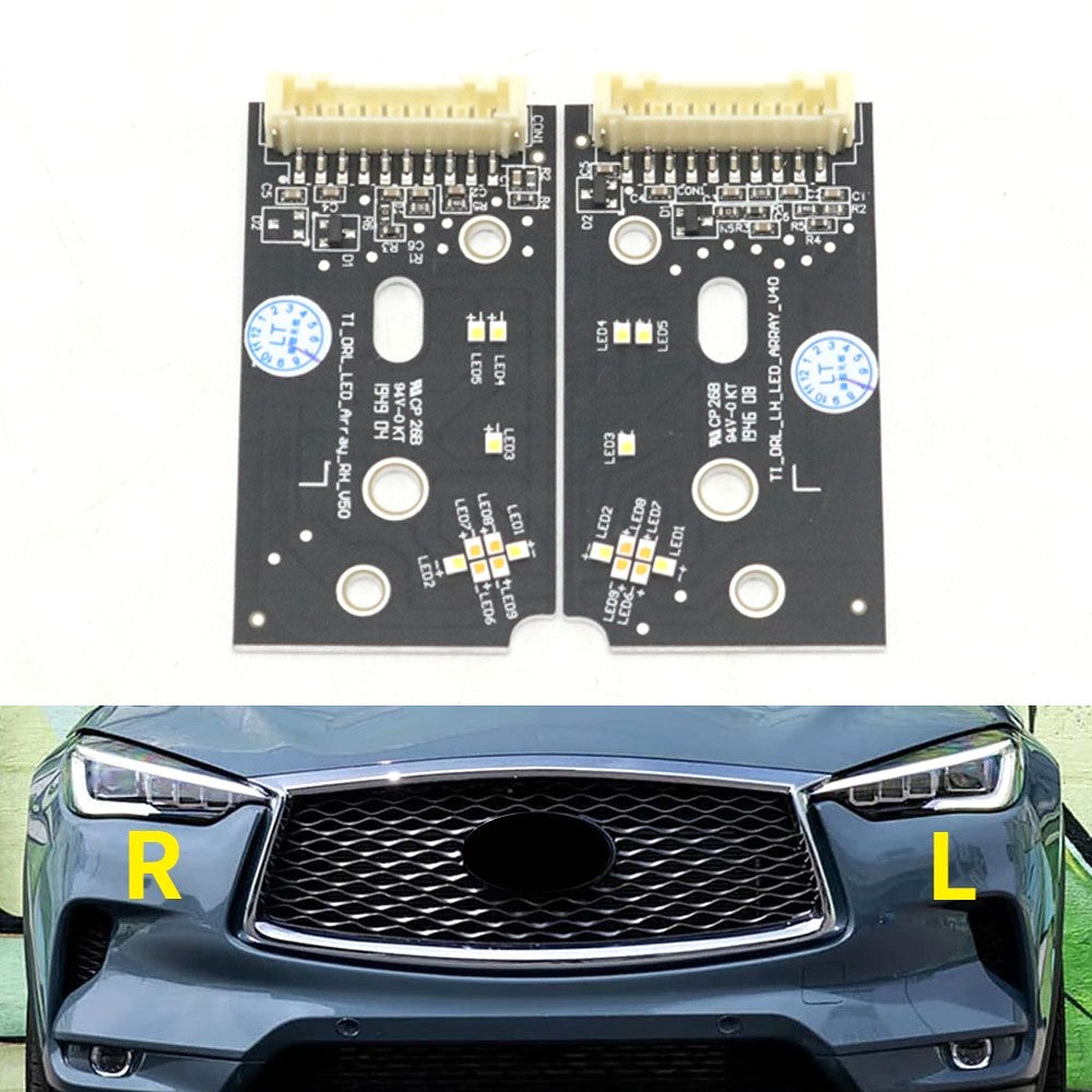 White LED DRL Light Source Chip Board Module for Infiniti QX50 (2014–2020)