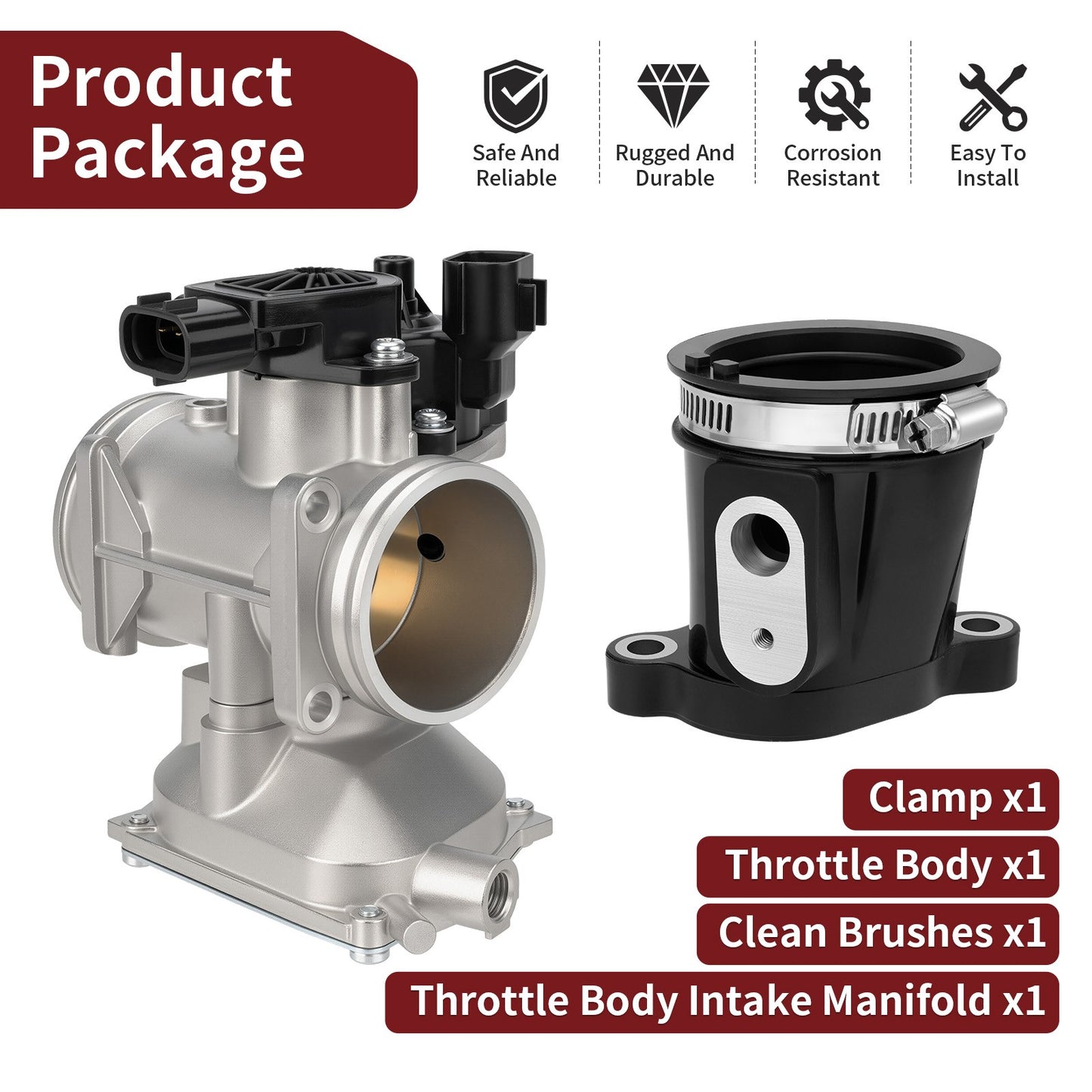 Throttle Body & Intake Manifold Boot for Polaris RZR 570 (2012–2016)