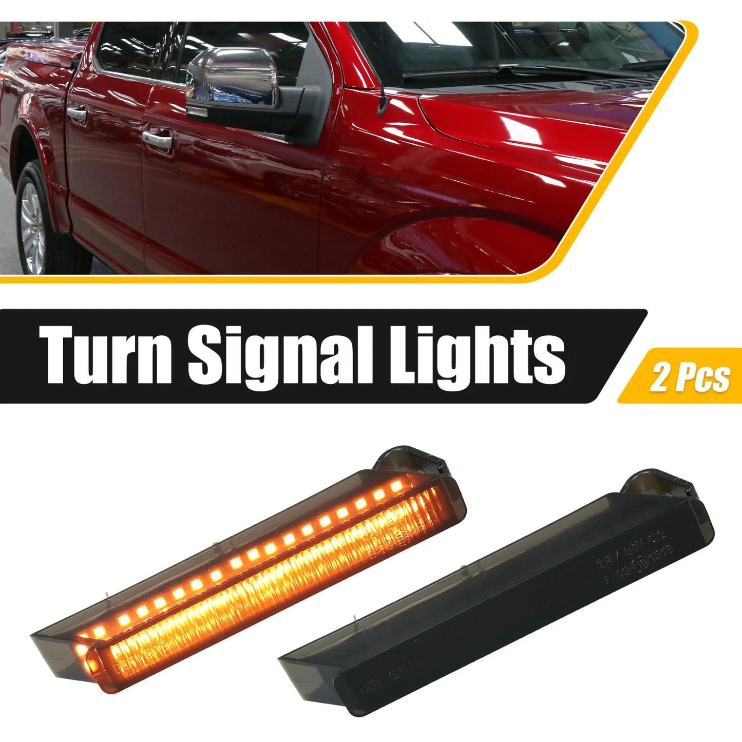 2X Turn Signal Lights for Ford F-150, Lincoln (2004–2008) 4L3Z-13B374AA Amber